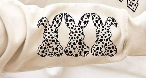 Dotted trio bunnies 23949 DTF transfer