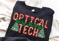 Very merry optical tech Christmas trees DTF Transfer