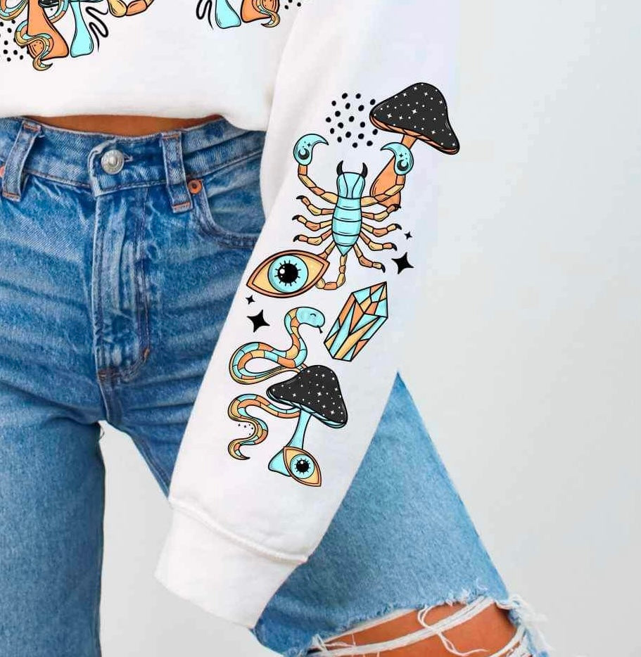 Scorpion crystal mushroom SLEEVE (CSC) 24409 DTF transfer