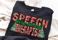 Very merry speech therapist Christmas trees DTF Transfer