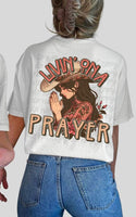 Livin on a prayer praying cowgirl 20303 DTF transfer