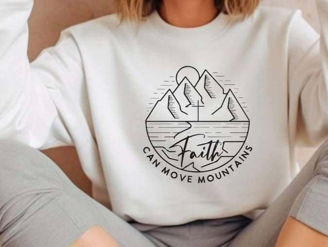 Faith can move mountains BLACK 20438 DTF transfer