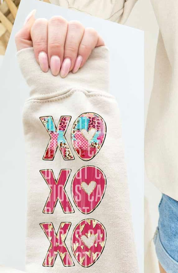 Xoxo valentine filled sleeve (caplinger) 75096 DTF transfer