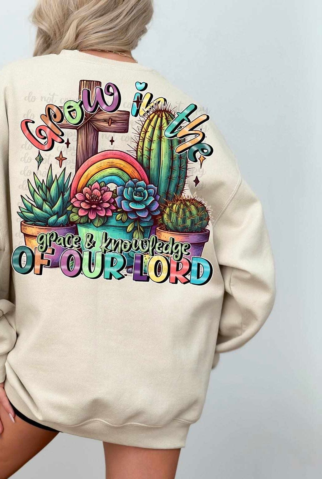 Grow in the grace & knowledge of our lord 29401 DTF transfer