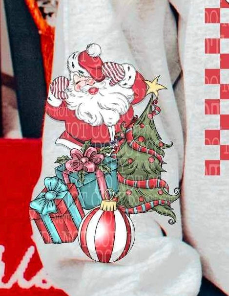 Santa, tree, gifts, ornament SLEEVE 15669 DTF Transfers