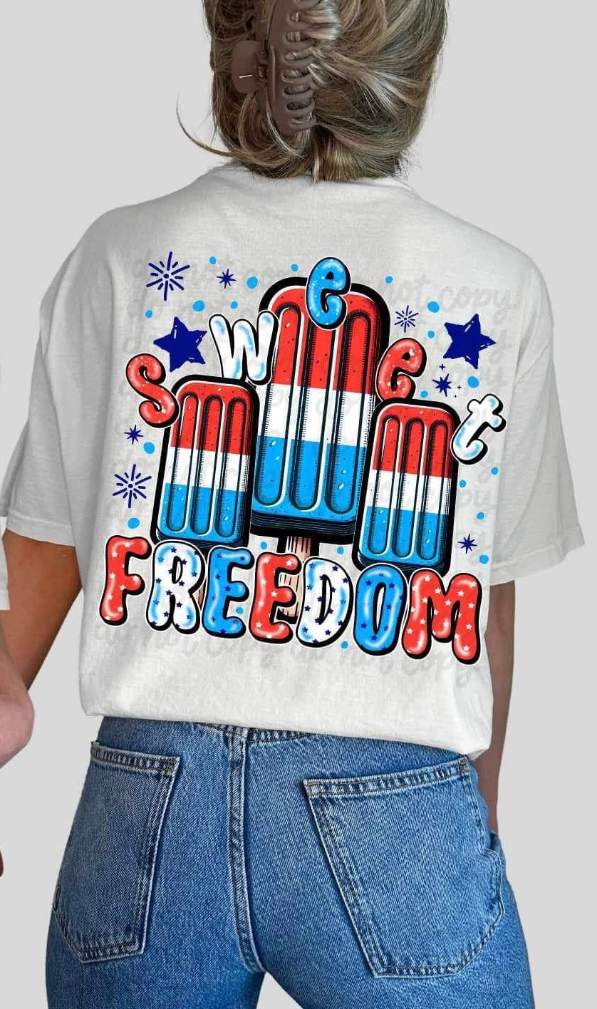Sweet freedom patriotic popsicles 26525 DTF transfer