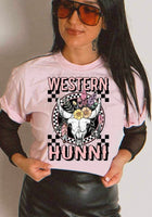 Western hunni bull skull 23293 DTF transfer