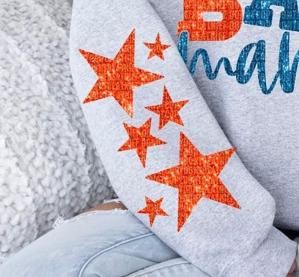 Orange star sleeve 35519 DTF transfer