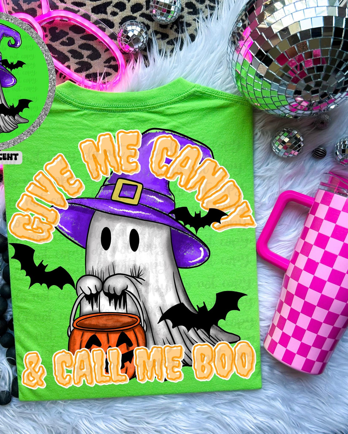 Call Me Boo Give me candy & call me boo 36463 DTF transfer – Mud & Grace Transfers