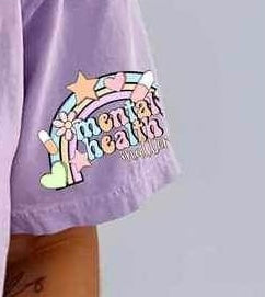 Mental health matters pastel rainbow  21848 DTF transfer