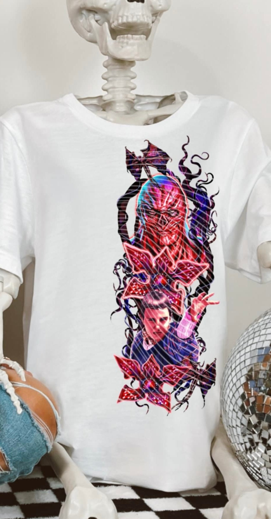 Stranger SLEEVE with Vecna (ag) DTF transfer