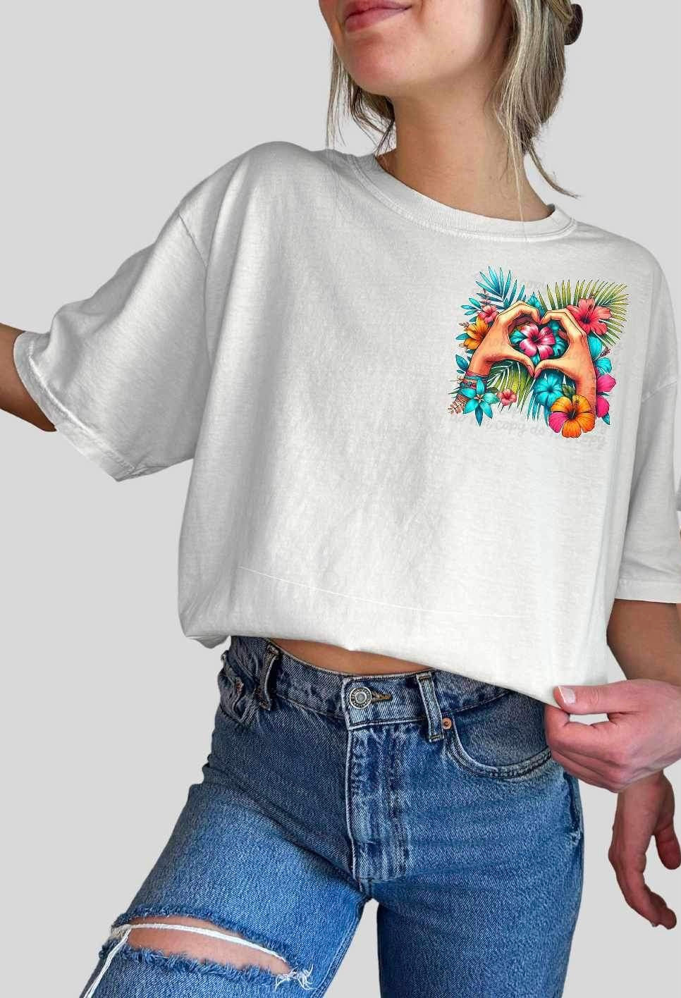 hand heart florals 25439 DTF transfer