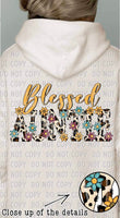 Blessed auntie leopard floral 19262 DTF TRANSFER