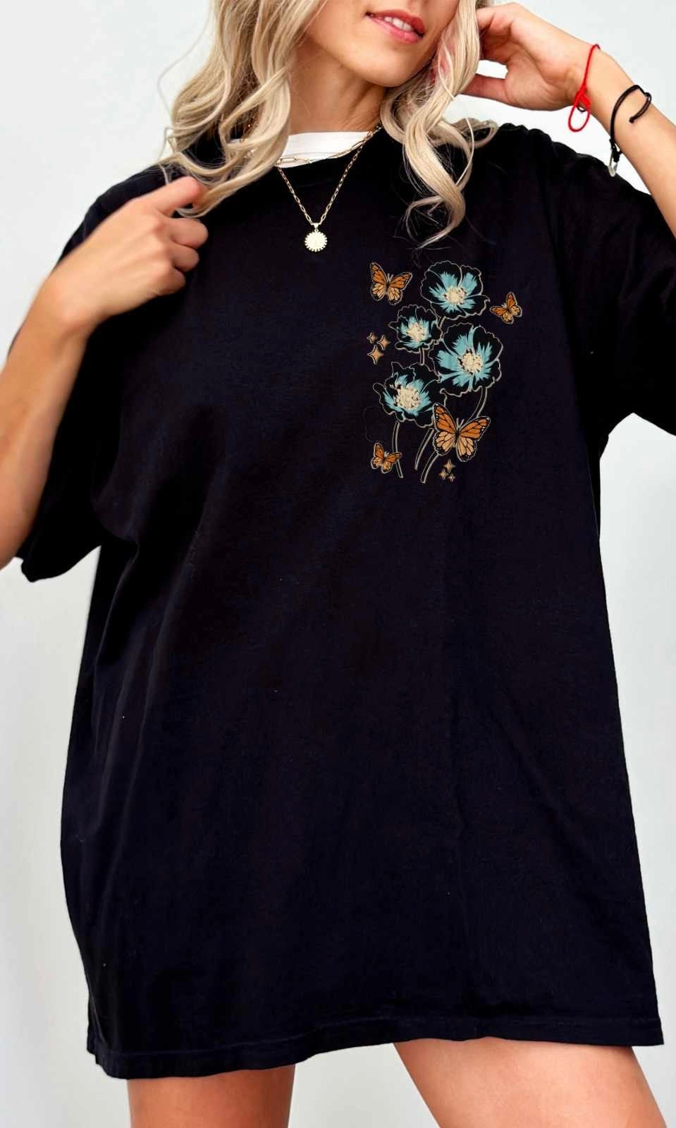 flowers and butterflies pocket (SSD) 31991 DTF transfer