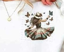 dancing girl 20569 DTF transfer