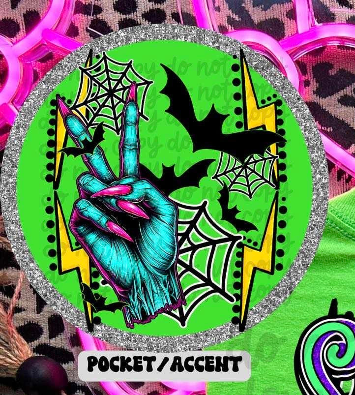 witch peace sign 37915 DTF transfer
