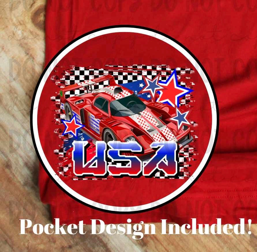 USA car pocket (revelyou) 35081 DTF transfer