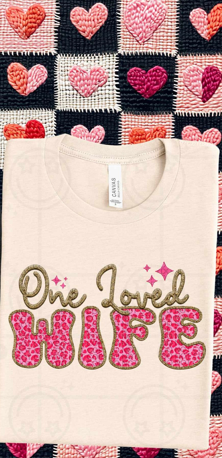 One loved wife pink leopard (HW) 75813 DTF transfer