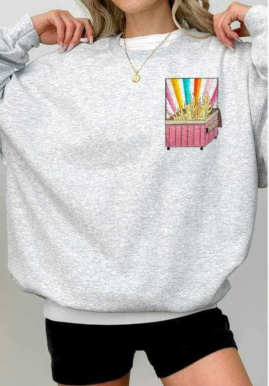pink dumpster pocket 19269 DTF TRANSFER