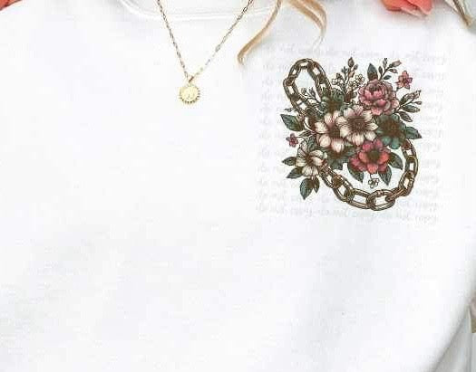 Chain and flowers 21098 DTF transfer