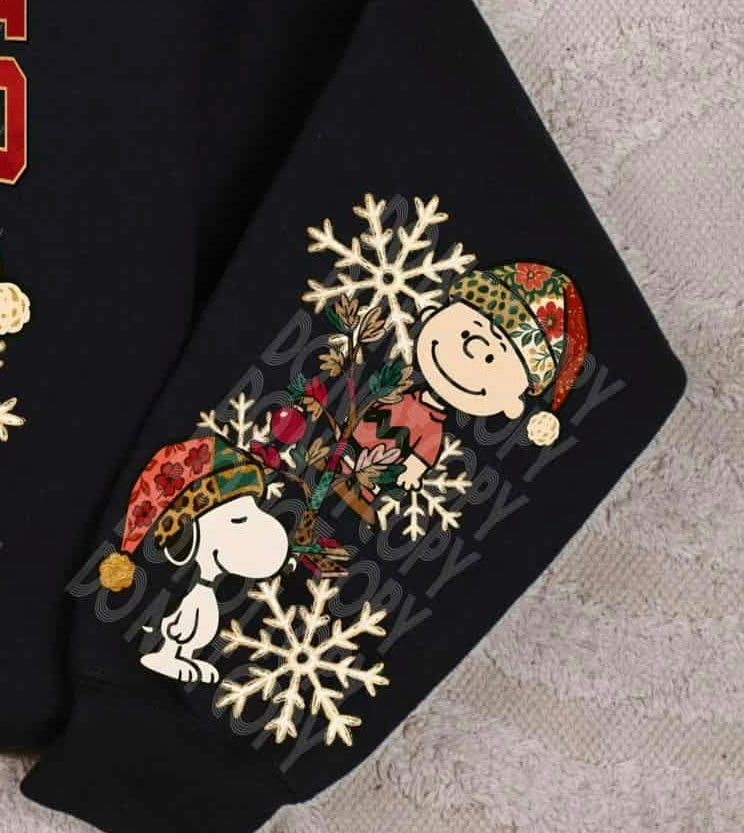 Merry Christmas peanut SLEEVE (PH) DTF transfer