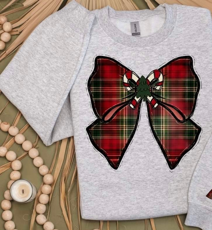 Christmas plaid bow (SSD) 60823 DTF transfer