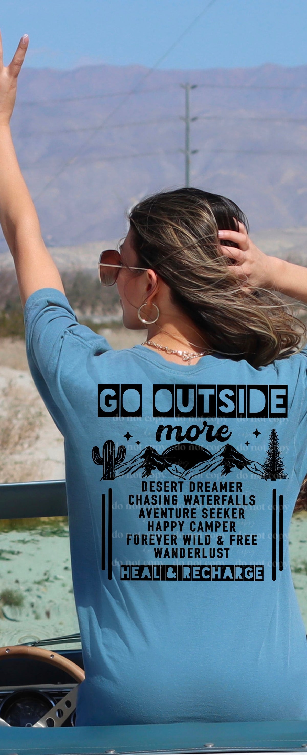 Go outside more BLACK BACK 33498 DTF transfer