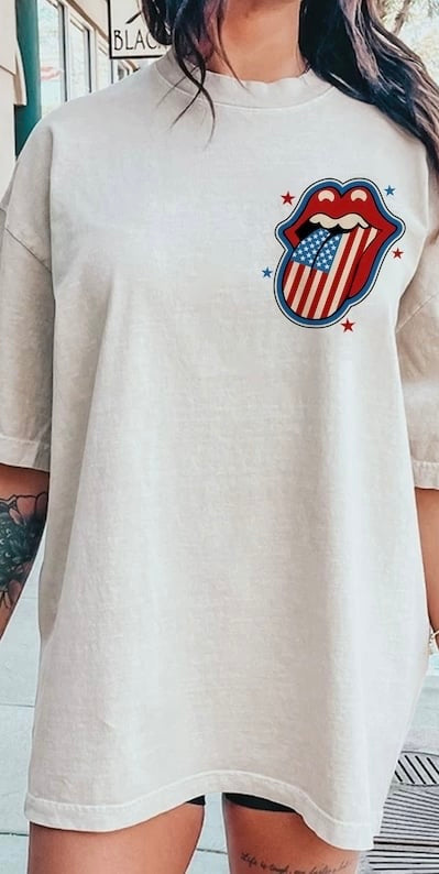 Patriotic tongue 32647 DTF transfer