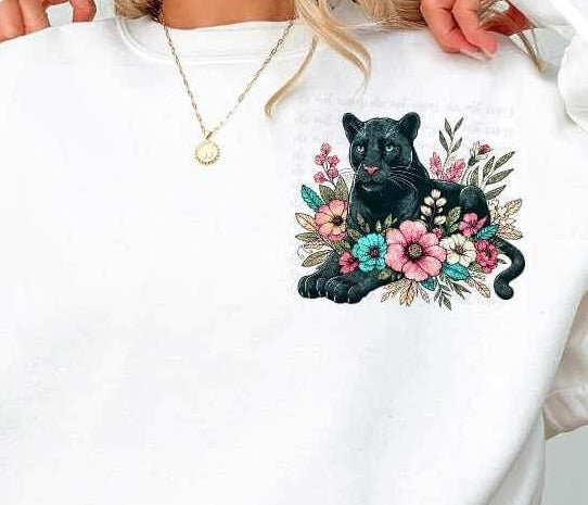 panther florals 21971 DTF transfer