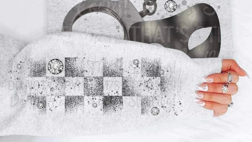 Masks and handcuffs SLEEVE ONLY 11019 DTF TRANSFER