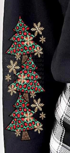 O Christmas tree SLEEVE ONLY 11233 DTF TRANSFER
