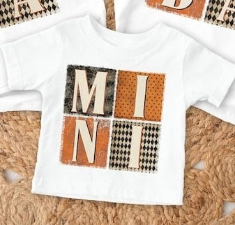 Mini orange and black blocks 37626 DTF transfer