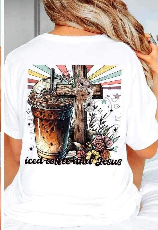 Iced coffee and jesus (FDC) 23767 DTF transfer