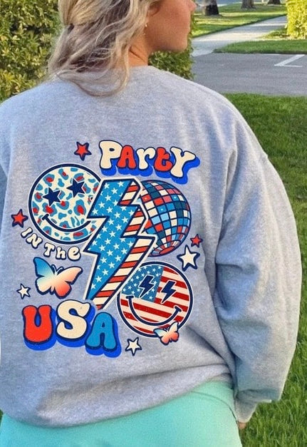 Party in the USA happy faces 29858 DTF transfer