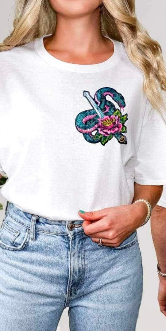 snake with knife 25451 DTF transfer
