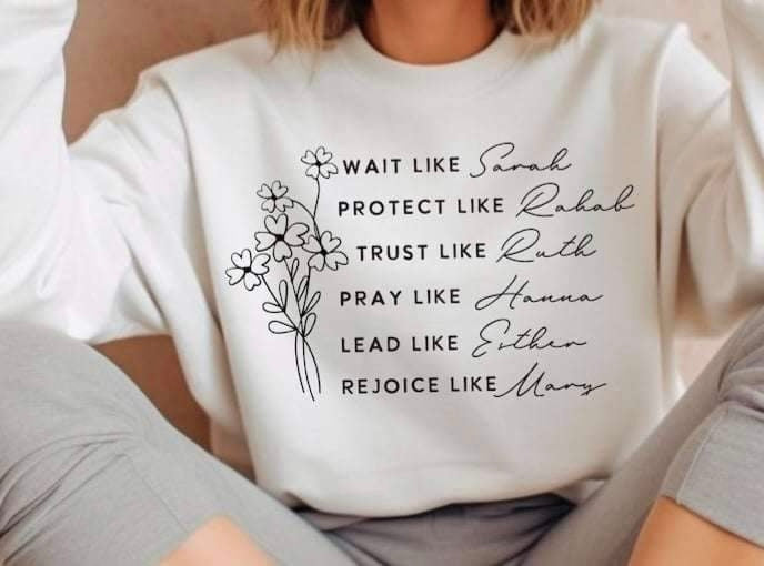Wait like sarah protect like rehab trust like ruth BLACK 20491 DTF transfer