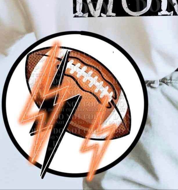 Lightning bolt and football (AG) 25261 DTF transf