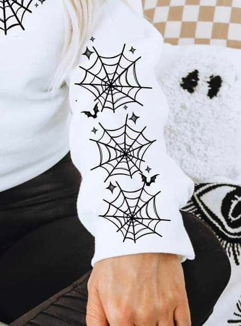 Black cobweb sleeve (CSC) 36311 DTF transfer