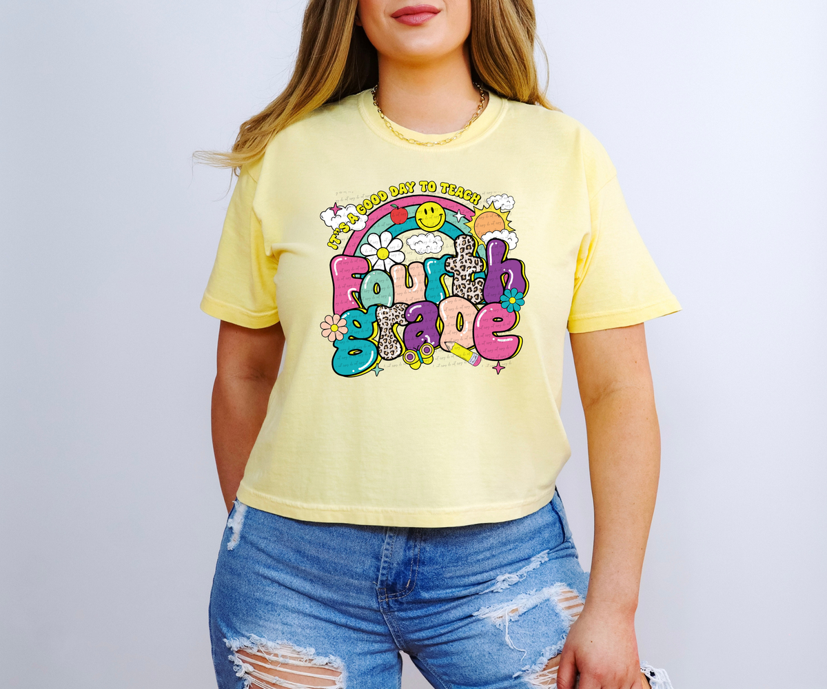 Fourth grade retro rainbow 68684 DTF transfer