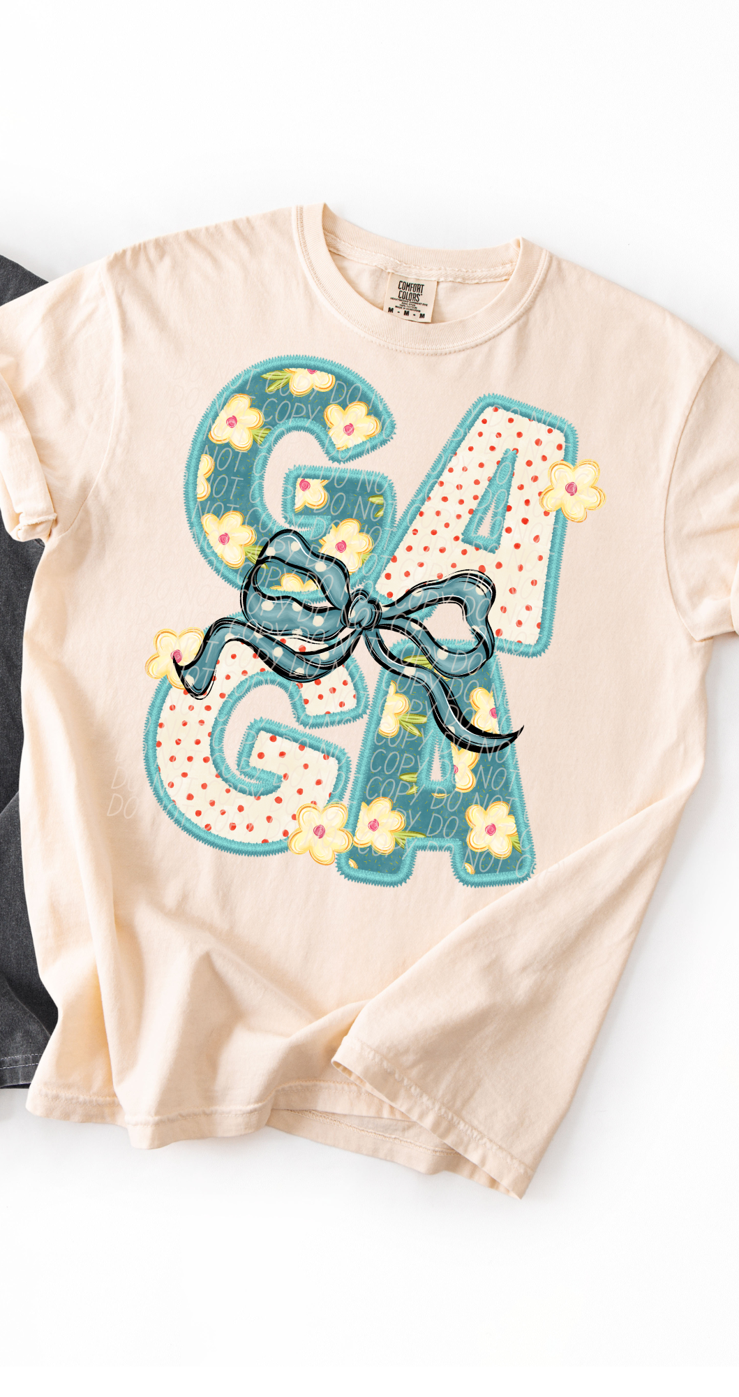 Gaga Vintage Name with Bow (City) DTF Transfer