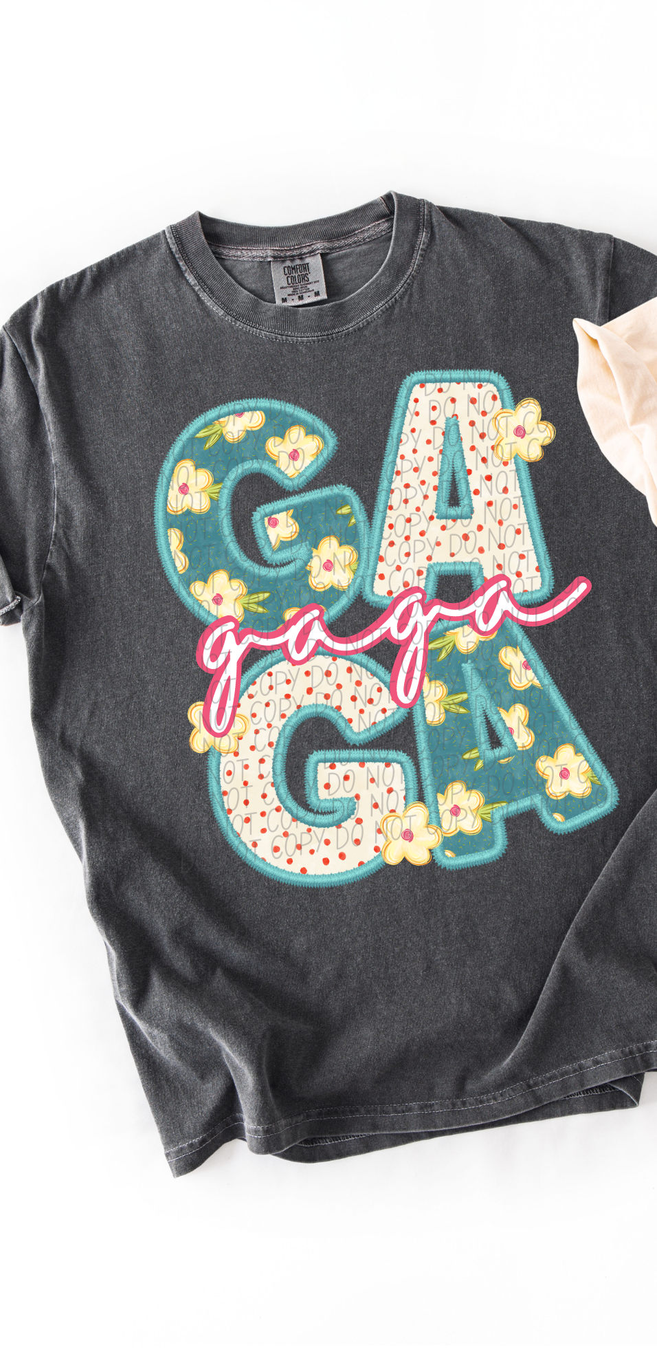Gaga Vintage Name with Pink Font (City) DTF Transfer