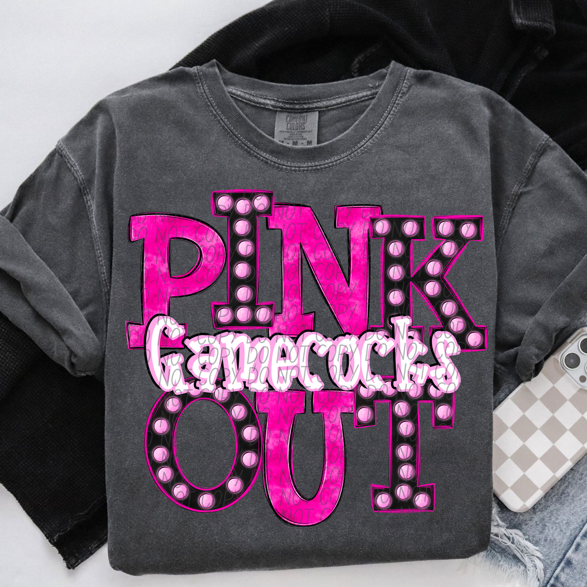 Gamecocks Pink Out Marquee (City) 113011 DTF transfer