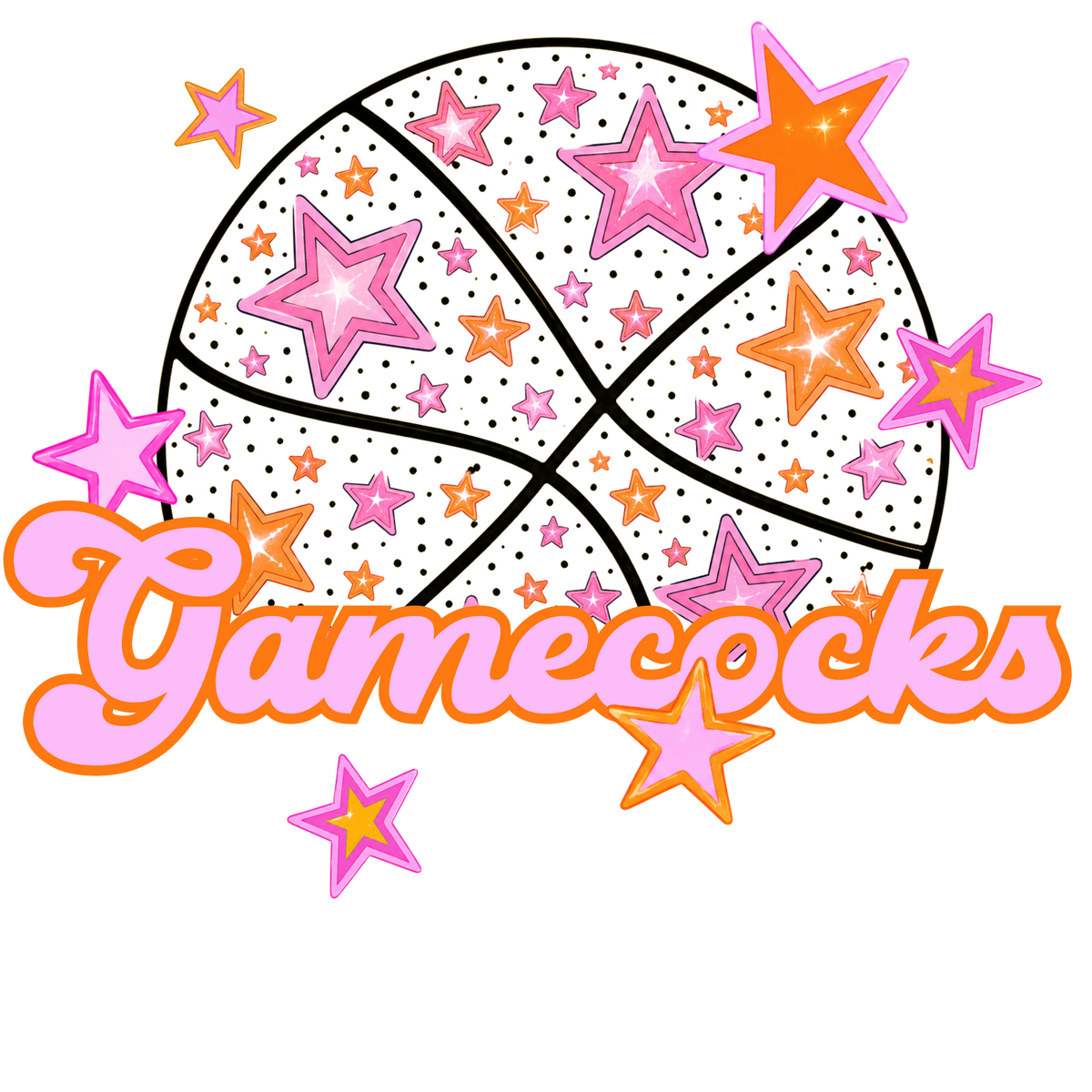 gamecocks pink basketball (city) DTF transfer