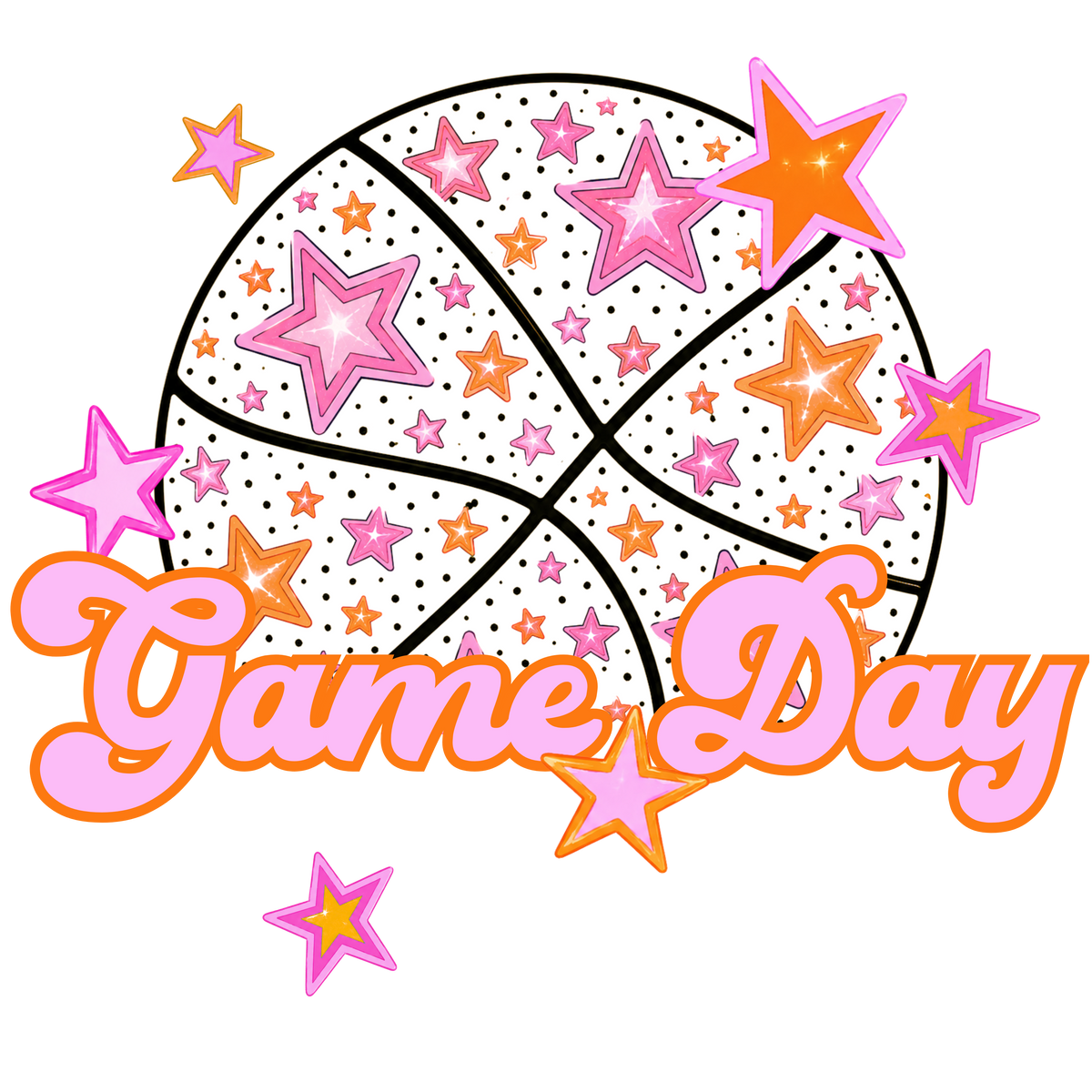 gameday pink basketball (city) DTF transfer