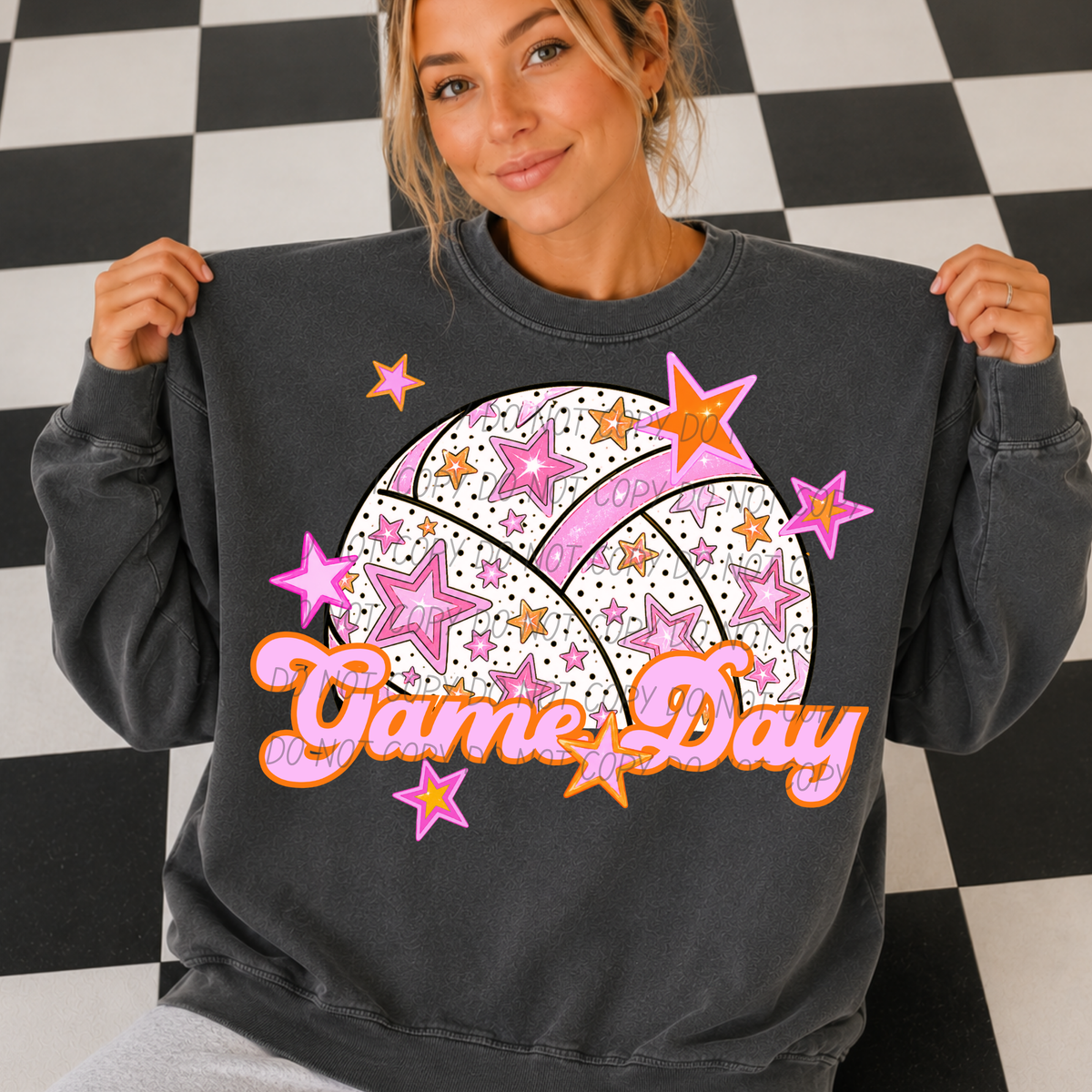 gameday pink volleyball (city) DTF transfer