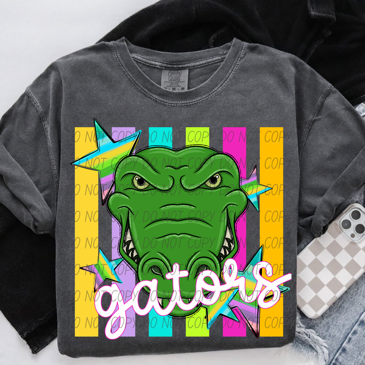 Gators Neon strip mascot (City) DTF Transfer