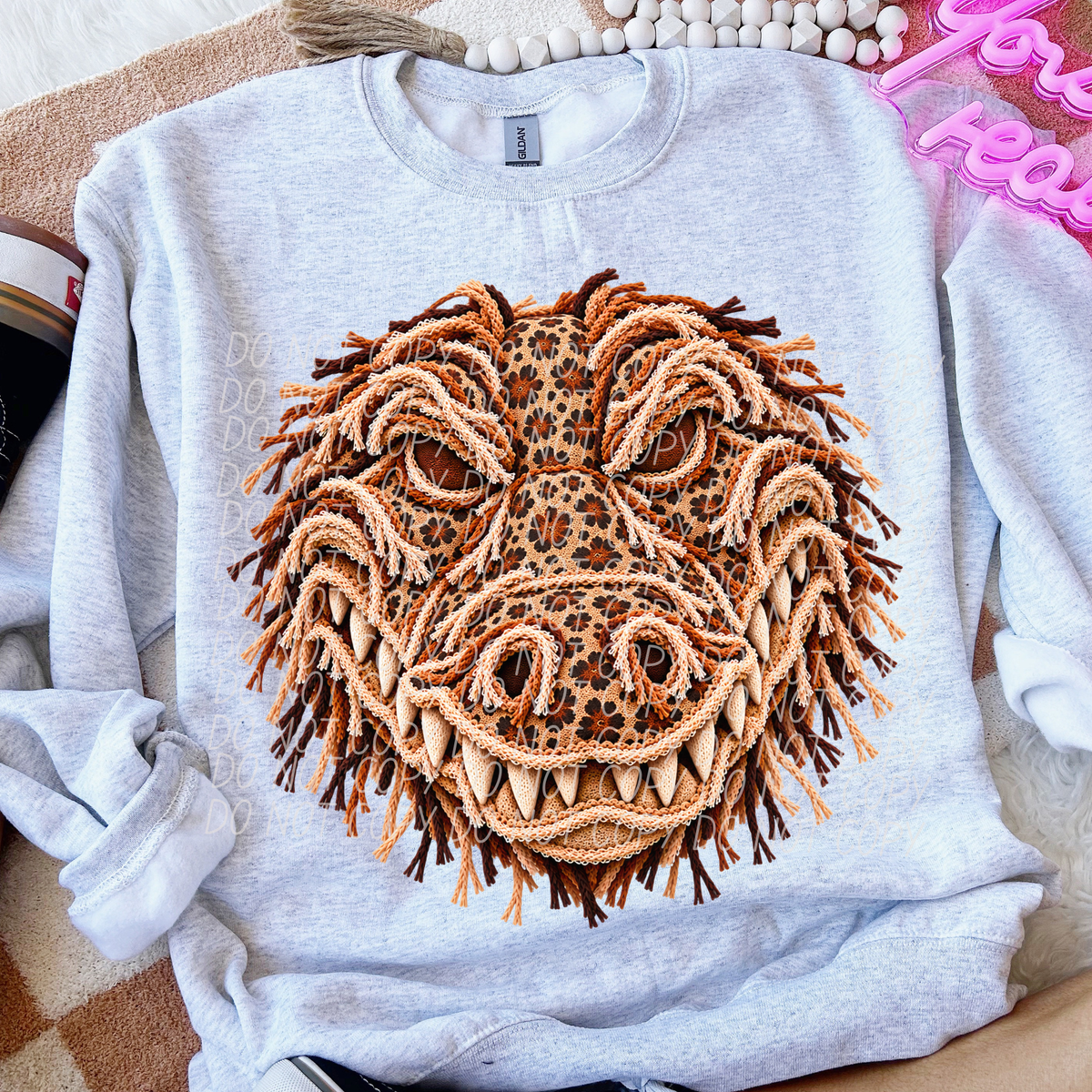 gators leopard fringe mascot (city) DTF Transfer