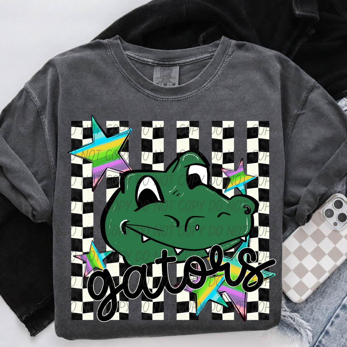 Gators checker stripes (City) DTF Transfer