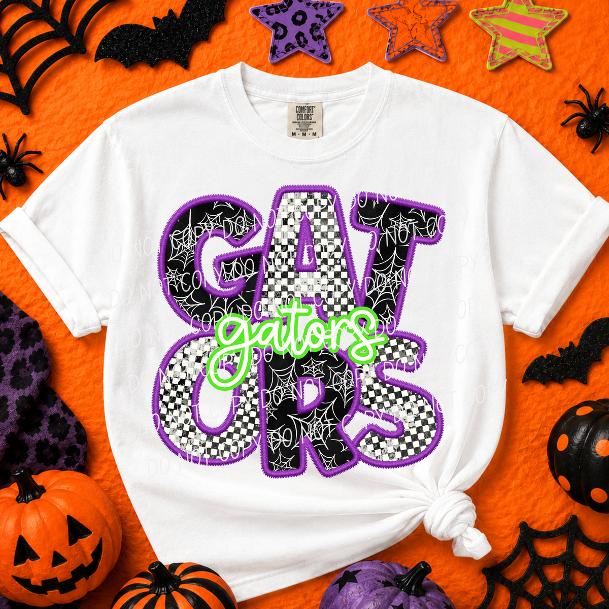 Gators-Purple/Green Halloween Font (CITY) DTF Transfer