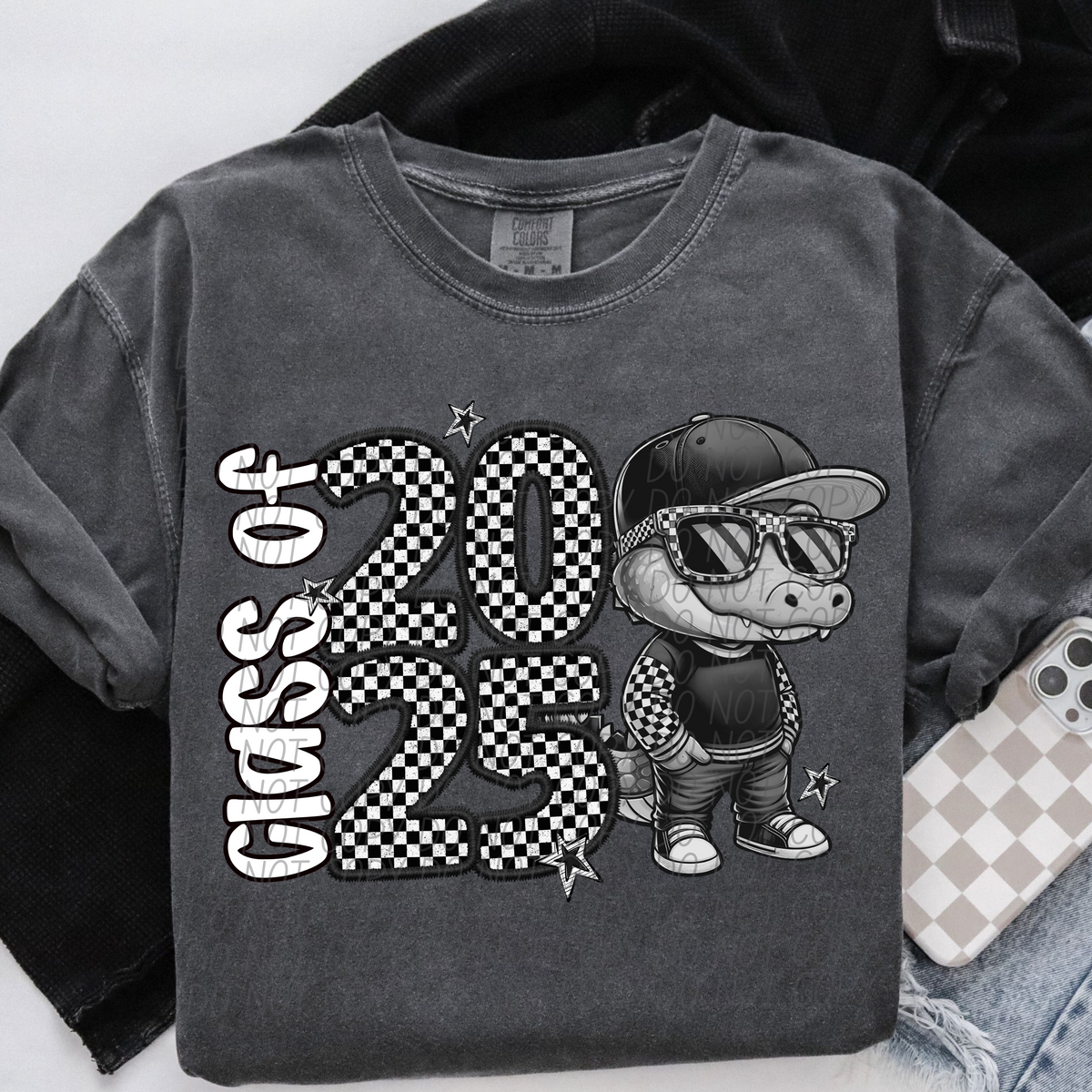 Class of 2025 Checkered Gator (CITY) DTF transfer